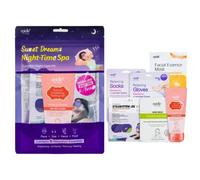 Epielle Sweet Dream Night-Time Spa Kit, 6 Relaxation Essentials, Exfoliating, Restoring, Moisturizing & Hydrating for Radiant Skin, At-Home Spa Kit, Self Care Gifts for Women, Korean Skin Care Set