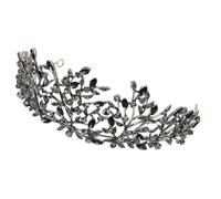 EPIGEIST 1 Pieza Tiara Nupcial De Negros Real Para Mujer Diamante De Imitación De Estilo Barroco Para Niñas Pelo De La Boda De Princesa Aleación