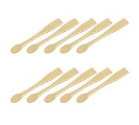 EPIGEIST 10 Cucharas de Crema Facial Abs para Cuidado Piel Mujer, Multifunción para Cosméticos, Tamaño Adecuado y Paquete de 10 Piezas Doradas