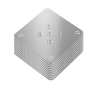 EPIGEIST 10 Piezas Placas de Montaje Planas para Patas de Sofá 7X7 CM 2.0 MM Grosor 5 Agujeros Interiores, Herrajes de Fijación para Muebles, Clips de Conexión para Reparación y Protección