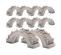 EPIGEIST 10piezas Adornos De Puente De Ladrillo De Simulación Microadornos Paisajísticos para Acuarios Accesorios De Jardín para Peceras Construcción De Puentes De Arco De Resina