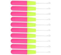 EPIGEIST 12 Agujas de Ganchillo para Trenzar Rastas y Extensiones de Cabello Set de 6 Agujas Grandes de 57 MM y 6 Pequeñas de 38 MM Herramientas para Tejer y Crochet para Pelucas y