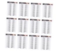 EPIGEIST 12 hojas Pegatinas de Tatuajes de Cejas Impermeables Transferencias Realistas para Moldear y Rellenar Cejas Reutilizables y Duraderas Herramienta de Maquillaje Naturales