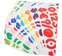 EPIGEIST 12 hojas Pegatinas Letras y Números Vinilo Adhesivas Colores Reflectantes para DIY Decoración Álbumes y Manualidades Creativas