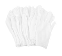 EPIGEIST 12 pares Guantes de Algodón Blanco Transpirables para Inspección de Joyas y Monedas Cómodos y Duraderos de Protectores de Manos Elásticos y Lavables Talla