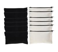 EPIGEIST 12 Piezas Bolsa de Lona con Cremallera Resistente y Práctica para Maquillaje y Almacenamiento Neceser para Viaje y Diario Compatible con Sublimación y Transferencia Térmica