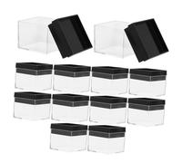 EPIGEIST 12 piezas Caja Organizadora Transparente para Minerales de Caja Cuadrada para Exhibición y Almacenamiento de Muestras Base Protección contra Daños para Colecciones Pequeñas