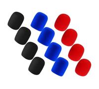 EPIGEIST 12 piezas Fundas para Micrófono de Esponja Antiviento Cubiertas Reutilizables para Micrófono de Mano Colores Negro para Ktv y Escenario