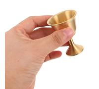 EPIGEIST 2 Cálices de Latón Macizo Mediano Pie Copa Gótica Dorada para Comunión Ceremonias y Banquetes Cáliz Ritual Medieval para Decoración y Uso Bodas y Fiestas