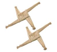 EPIGEIST 2 Cruces de Pared de Paja Tejida a Mano, Decoración Tradicional Irlandesa para Festivales de Santa Brígida, Adorno Rústico Artesanal, Símbolo Cultural para Hogar E Iglesia