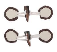 EPIGEIST 2 pares Clásicos Botones de Resina y PU con Textura de Cuerno Falso para Abrigos y Chaquetas de Mujer de Cierres Versátiles para Prendas Exteriores y Accesorios de Moda