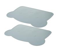 EPIGEIST 2 Piezas Alfombrilla Antideslizante para Comida de Mascotas 2 Piezas, Tapete de Silicona con Borde Elevado, Tamaño 36,5 X 26,5 CM, para Prevenir Derrames y Mantener Limpio el Área