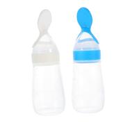 EPIGEIST 2 piezas Botellas de Silicona para Alimentación de Niña Diseño de Dispensadores de Papilla de Arroz Seguros y Reutilizables para Mejorar Coordinación y Aliviar Encías