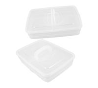 EPIGEIST 2 Piezas Caja para Masa de Pizza con Tapa y Asa Bandejas Apilables para Fermentación de Pan Contenedor y Fácil de Transportar para Cocina Doméstica y Profesional