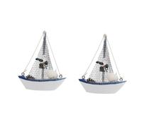 EPIGEIST 2 Piezas Decoraciones De Modelo De Navegación Náutico Bote Artesanal Miniatura Fiesta Decoración De Botes Costero Bote De Juguete Artesanía Decorativo Madera