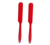 EPIGEIST 2 piezas Espátulas de Silicona con Mango de Resistentes al Calor para Crema Pasteles y Masas Utensilios de Cocina Antiadherentes Color Rojo