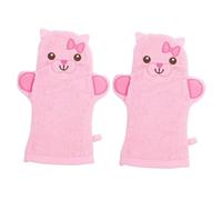 EPIGEIST 2 piezas Guantes de Baño para Unidades Suaves y Exfoliantes con Diseño de Animales Adorables Toallitas de Baño para Recién Nacidos y Bebés Manoplas de Lavado de Cuerpo