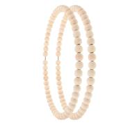 EPIGEIST 2 piezas Kit de Aros de Madera con Cuentas para Manualidades DIY Guirnalda Floral Boho para Decoración de Puertas y Fiestas Guirnalda de Madera Natural Resistente para Ambientes