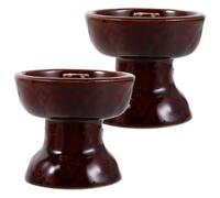 EPIGEIST 2 Piezas Portavelas de Cerámica para Aceite Diwali Soporte Vintage para Lámpara de Mantequilla Decoración Interior Festival Puja Tradicional Hindú