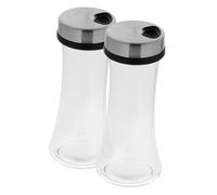 EPIGEIST 2 piezas Salero y Pimentero de Acero Inoxidable con Agujero Ajustable para Dispensar Condimentos Frascos para Sal y Pimienta Diseño Elegante y Funcional para Cocina