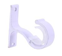 EPIGEIST 2 Piezas Soporte de Barra para Cortina de Aluminio Resistente Montaje Superior con Placa Fija Unidades Blancas Fácil Instalación para Cortinas Pesadas y Estores