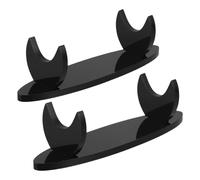 EPIGEIST 2 Piezas Soporte para Flauta de Acrílico Estable y Duradero Doble Soporte para Flauta y Piccolo Organizador para Escritorio Compatible con Instrumentos de Viento para Principiantes