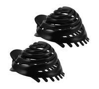 EPIGEIST 2 Pinzas Negras de Resina para Hacer Moños Desordenados y Bollos Naturales, Accesorio Elegante y Antideslizante para Cabello en Mañanas Ocupadas