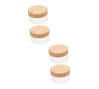 EPIGEIST 2 Series Tarros De Pequeños con Tapa De Bambú Mate Frascos Vacíos para Crema Facial Y Contenedor Cosmético para Bálsamo Labial Almacenamiento Reutilizable para Crema De