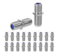 EPIGEIST 20 Conectores F Metálicos Sello Hermético - Adaptadores Extensores de Cable Coaxial Aéreo - Acopladores Coaxiales Tipo F 20 Piezas para Señal Tv Estable y Transmisión Fiable