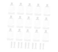 EPIGEIST 20 piezas Unidades Bolsas de Viaje Rellenables para Champú y Loción Bolsas Exprimibles Portátiles Transparentes con Etiquetas para Almacenamiento Seguro de Líquidos de Cosmética y