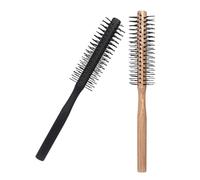 EPIGEIST 2piezas Cepillo Redondo Para Secado y Estilo De Cabello De Rodillo De Madera Peine Para Cabello Rizado y Ondulado Diseño Compacto y Bristles De Resistente