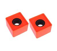 EPIGEIST 2piezas Micrófono Estación Logo Abs Portátil Cuadrado Para Entrevistas Con Diseño Moldeado Inyección Naranja Compatible Mayoría De Micrófonos Profesionales