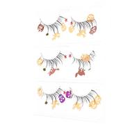 EPIGEIST 3 pares Pestañas Postizas con Lentejuelas para Halloween Diseño de Calavera y Calabaza para Cosplay y Maquillaje Teatral Accesorio Ligero y Cómodo para Disfraces y Fiestas