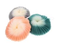 EPIGEIST 3 piezas Bola Exfoliante de Baño y Duradera Estropajo de Ducha para Limpieza Corporal Profunda de Esponjas Colores Naranja Verde Café