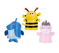 EPIGEIST 3 piezas Manoplas de Baño Exfoliantes para Guantes para Ducha con Diseño de Animales Esponja Corporal Suave para Limpieza y Masaje Infantil Unicornio