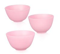EPIGEIST 3 piezas Tazón de Silicona para Faciales Resistente y Multifuncional para de Almacenamiento de Ingredientes y Salones y Hogar Incluye Pequeño Mediano y Grande Color Rosa