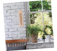EPIGEIST 3 Piezas Termómetro Multifuncional de Madera para Interior y Exterior Medición Precisa para Invernadero Habitación y Oficina de Unidades y Duraderas