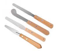 EPIGEIST 4 Cuchillas para Esculpir Arcilla Mango de Madera Herramientas de Paletizado y Modelado de Cerámica Kit de 4 Piezas para Manualidades y Arte Artesanal