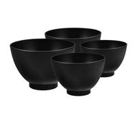 EPIGEIST 4 Cuencos de Silicona para Mascarillas Faciales, Tazones Grandes (450 Ml) y Medianos (250 Ml), Negros, Reutilizables para Esteticistas y Cuidado Piel en Salón o Uso Doméstico