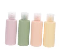 EPIGEIST 4 piezas Botellas de Viaje Rellenable Envases Cosméticos Portátiles Resistentes y Prueba de Fugas para Higiene Personal y Productos Líquidos