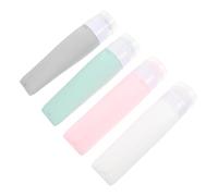 EPIGEIST 4 piezas Botellas Viaje Flexible para Cosméticos Envases Exprimibles Shampoo Loción Colores Surtidos Compactos y Seguros para Mujeres
