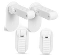 EPIGEIST 4 piezas Cerraduras de Palanca para Puerta Blancas de Bloqueo Seguro Infantil sin Taladro Diseño y Resistente para Mascotas Fácil Liberación para Adultos