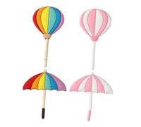 EPIGEIST 4 piezas Gancho Magnético Flexible Creativo Soporte de Silicona con Diseño de Paraguas y Globo Resistente para Puertas y Superficies Metálicas Colores Vivos y Originales