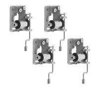 EPIGEIST 4 Piezas Mecanismo Musical Manual de Manivela Gris Plateado, 4 Piezas para Caja de Música DIY, Repuesto Melodías de Ciudad, para Elisa, Viaje de, sin Electricidad, Decoración