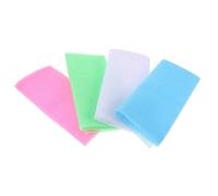 EPIGEIST 4 Piezas Toallas Exfoliantes de Nylon para Ducha Paños Suaves para Limpieza Corporal Diseño Alargado para Espalda y Difíciles Rosa Azul Verde Blanco