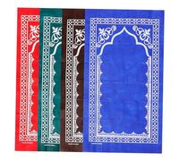 EPIGEIST 4Piezas Alfombra de Oración Musulmana Acolchada y Portátil con Diseño Islámico Alfombra para Decorativa y Ligera para Eid