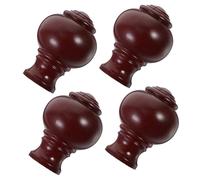 EPIGEIST 4piezas Finales para Barra De Cortina De Aluminio con Diseño De Seis Accesorios Decorativos para Terminales De Barra De Cortina Compatibles con Varillas De Estilo Romano para Salón