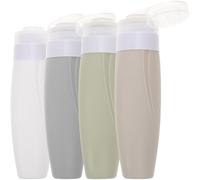 EPIGEIST 4Piezas Viaje Recipientes de Reutilizables para Champú Acondicionador y Lociones para Negocios