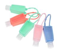 EPIGEIST 5 juegos Botellas Silicona Viaje con Cierre Antileak para Cremas Lociones Geles Colores Vivos y Envases Portátiles para Baño y Uso Doméstico