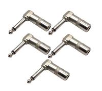 EPIGEIST 5 Piezas Adaptadores de Conector Jack Mono Ángulo Recto para Guitarras Amplificadores y Mezcladores Diseño Compacto para Gestión de Cables